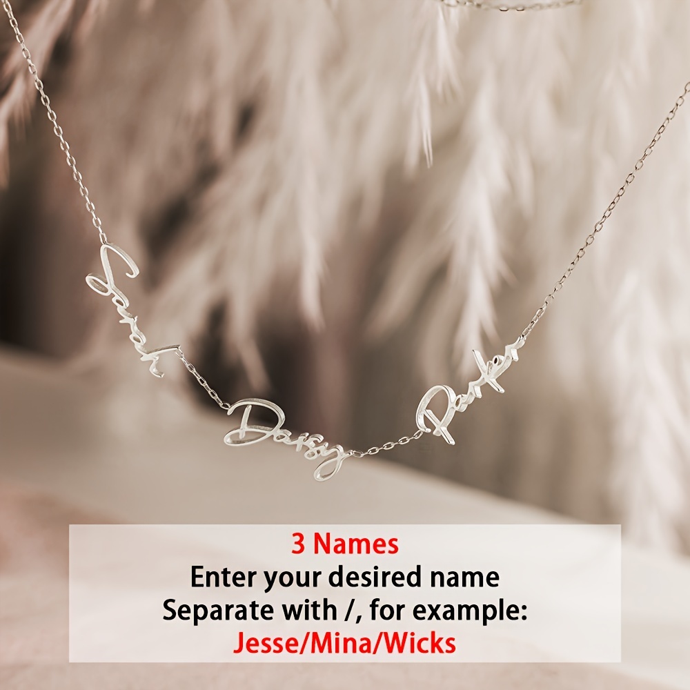 18K Golden Plated Personalized Name Necklace for Women